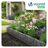 Lot de 175 pcs Bordure de jardin imitation pierre facile a installer 26.7m gris - vuunut.com