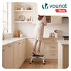Marche pied pliable en acier portable plateforme antiderapante 38x26cm blanc - vuunut.com