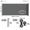 Brise vue occultant en HDPE 150g/m² 1x20m avec attaches de fixation gris - vuunut.com