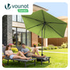 Parasol de jardin inclinable avec aeration et sac bandouliere 270cm vert olive - vuunut.com