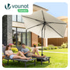 Parasol de jardin inclinable avec aeration et sac bandouliere 270cm beige - vuunut.com