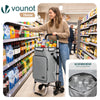 Chariot de course pliable monte escalier aluminium avec crochets gris - vuunut.com