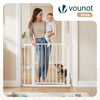 Barriere de securite a pression sans percage Largeur 88-96cm Metal blanc - vuunut.com