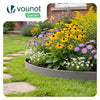 Bordure de jardin plastique flexible 20m avec piquets gris - vuunut.com