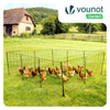 Kit cloture filet a poules PE avec piquets 30m orange - vuunut.com