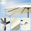 Parasol inclinable 2.70 x 2.40m avec housse de protection beige - vuunut.com