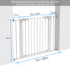 Barriere de Securite porte et escalier 100-108cm blanc pour animaux - vuunut.com