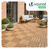 Lot de 16 dalles clipsables exterieures 30x30cm en Composite WPC Couleur bois - vuunut.com