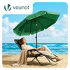 Parasol de jardin 2m avec ancrage sol et sac de transport Vert - vuunut.com