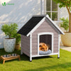 Niche pour Chien Extérieure en Bois 72x65x83cm gris - vuunut.com