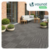 Lot de 16 dalles clipsables exterieures 30x30cm en Composite WPC Gris - vuunut.com