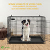 Cage pour chien pliable avec 2 portes verrouillable plateau amovible et housse de protection 107x70x78cm - vuunut.com