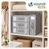 Lot de 6 Sacs de Rangement Drap de Lit Pliable 38,5x33x12cm Gris - vuunut.com