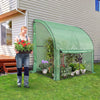 Serre de jardin hivernage murale adossee avec bache PE 200x100x180cm vert - vuunut.com