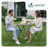 Set de Bistro en metal 1 table 2 chaises Gris - vuunut.com