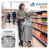 Chariot de courses pliable monte escalier aluminium avec sac isotherme gris - vuunut.com