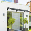 Auvent de porte marquise 200x80 cm en Polycarbonate anti UV Anthracite - vuunut.com
