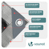 Bâche de Protection en Polyéthylène resistant et impermeable 180g/m² gris et noir 6x8m - vuunut.com