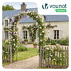 Lot de 4 Arche de jardin pour plantes grimpantes 140x37x240cm en metal Noir - vuunut.com