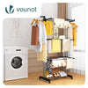 Sechoir a linge etendoir 4 niveaux 126x63x170cm noir-gris - vuunut.com