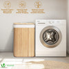 Panier a linge en bambou rectangulaire avec couvercle 72L - vuunut.com