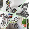 Support mural rangement pour 4 velos et 2 casques rails et crochets metal noir - vuunut.com