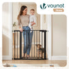 Barriere de securite a pression sans percage Largeur 88-96cm Metal noir - vuunut.com