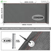 Brise vue occultant en HDPE 230g/m² 1x20m avec attaches de fixation gris - vuunut.com