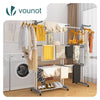 Sechoir a linge etendoir extensible 4 Niveaux 190x64x170cm gris-blanc - vuunut.com