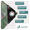 Bâche de Protection en Polyéthylène resistant et impermeable 240g/m² vert et argent 4x8m - vuunut.com