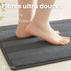 Lot de 2 Tapis de Bain Antidérapant chenille microfibre 60x90cm gris - vuunut.com