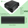 Toile de paillage contre les mauvaises herbes 25Mx1M avec 50 piquets Anti-UV 100g/m2 - vuunut.com