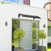 Auvent de porte marquise 100x80 cm en Polycarbonate anti UV Anthracite - vuunut.com