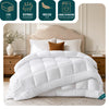 Couette 4 saisons doux 3 en 1 avec rembourrage polyester 500gsm 155x200cm blanc - vuunut.com