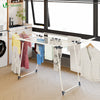 Sechoir a linge etendoir sur pied avec ailes hautes 175x92x106cm Blanc - vuunut.com