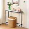 Console table style industriel en metal et MDF 75x24x75 cm Blanc - vuunut.com