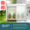 Serre de jardin Serre tomates avec porte et fenetres moustiquaire bache PE renforcee 135g/m2 200x77x170cm Blanc - vuunut.com