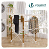 Etendoir a linge deluxe pliable grande capacite 173x94x123cm style bois blanc - vuunut.com
