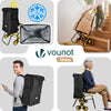 Chariot de courses pliable avec siege Jaune - vuunut.com