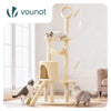 Arbre a chat 155cm multi niveaux Griffoir et niche Beige - vuunut.com