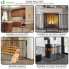 Barriere de securite Grande Version 3.6M 6 Panneaux noire - vuunut.com