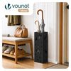 Porte-parapluies Metal avec bac de recuperation eau et 4 Crochets Motif Parapluie 15.5 x 15.5 x 43.5 cm noir - vuunut.com