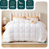 Couette temperee doux avec rembourrage polyester 300gsm 200x200cm blanc - vuunut.com