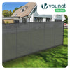 Brise vue occultant en HDPE 90g/m² 1.5x20m avec attaches de fixation gris - vuunut.com