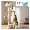Arbre a chat 112cm multi niveaux Griffoir et niche Beige - vuunut.com