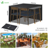 Housse salon de jardin bache de protection 420D 135x135x73cm noire - vuunut.com