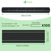 Toile de paillage contre les mauvaises herbes 50Mx2M avec 100 piquets Anti-UV 100g/m2 - vuunut.com