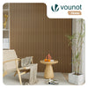 Lot de 4 panneaux acoustiques muraux Tasseaux en bois MDF avec feutre noir 120x60x2.1cm chêne clair - vuunut.com