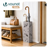 Porte-parapluies Metal avec bac de recuperation eau et 4 Crochets Motif Parapluie 15.5 x 15.5 x 43.5 cm beige - vuunut.com