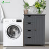 Meuble de salle de bain rangement 4 tiroirs 1 porte 82x55x30cm gris - vuunut.com